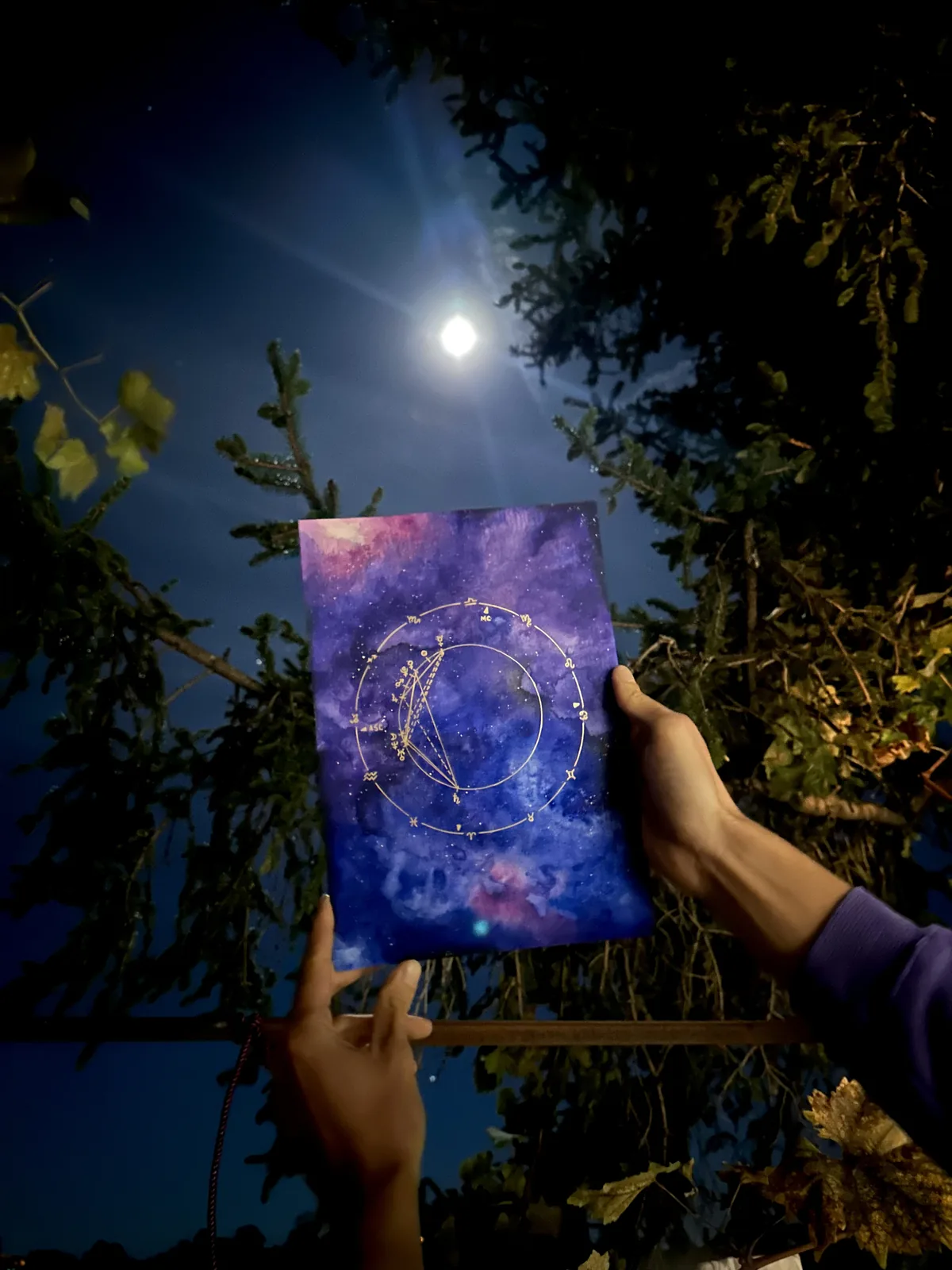 Astral painting under the moon