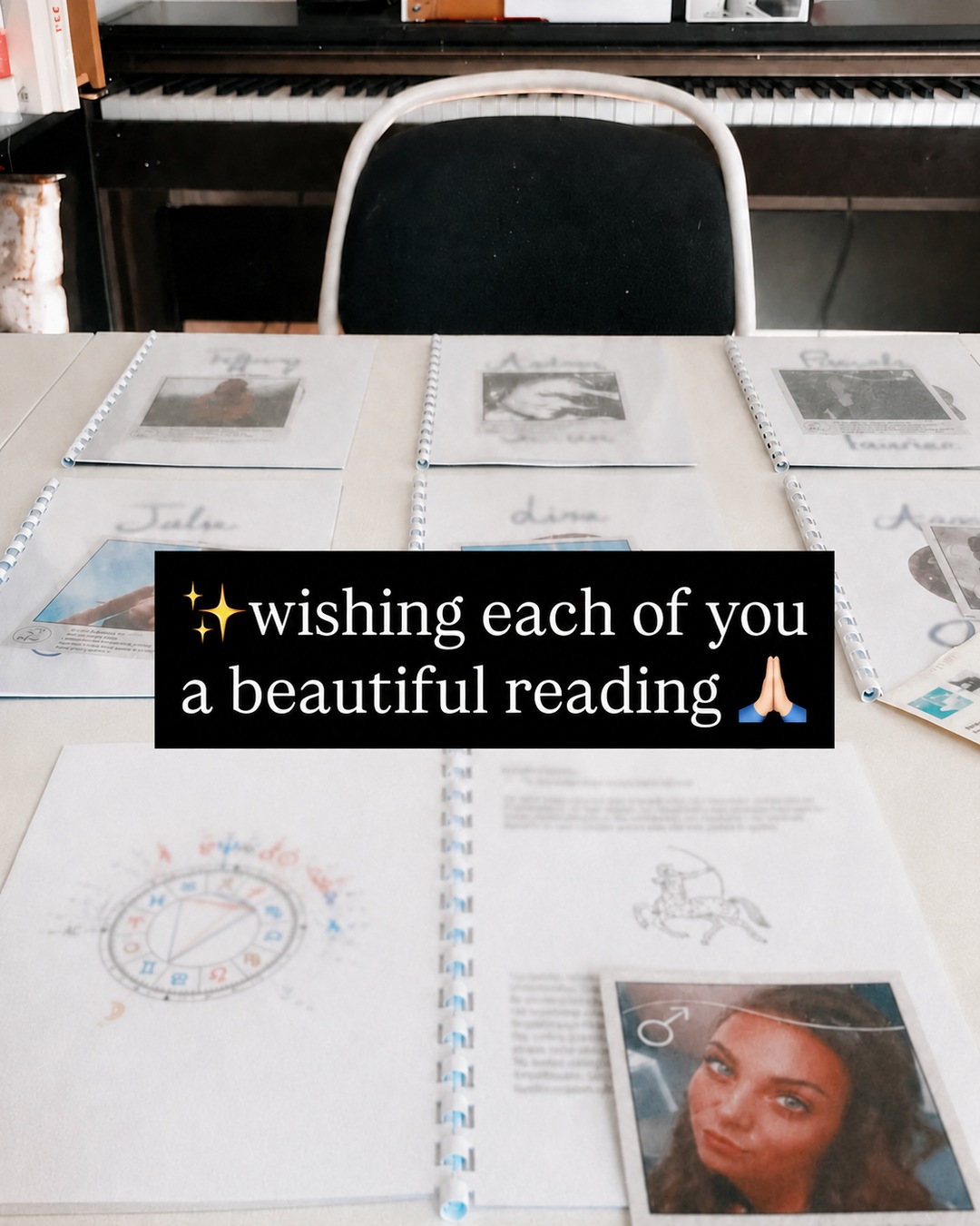 Printed booklets prepared for beautiful reading