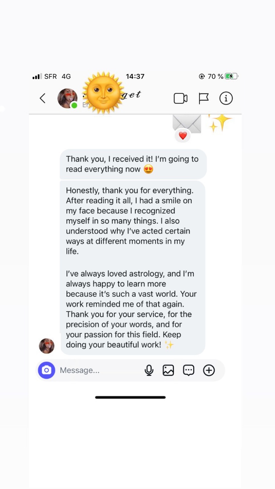 Astral booklet customer review screenshot 3