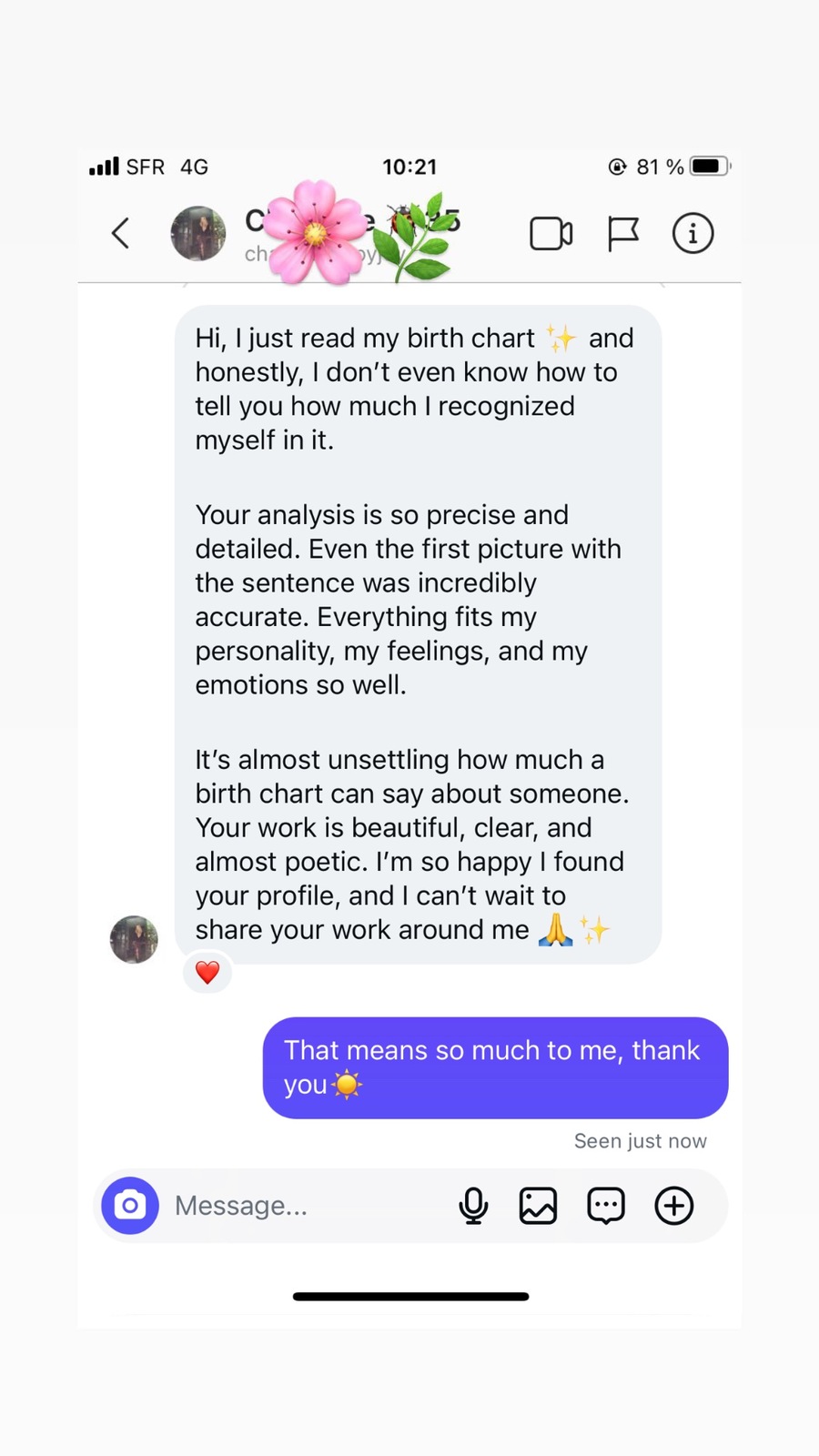 Astral booklet customer review screenshot 4