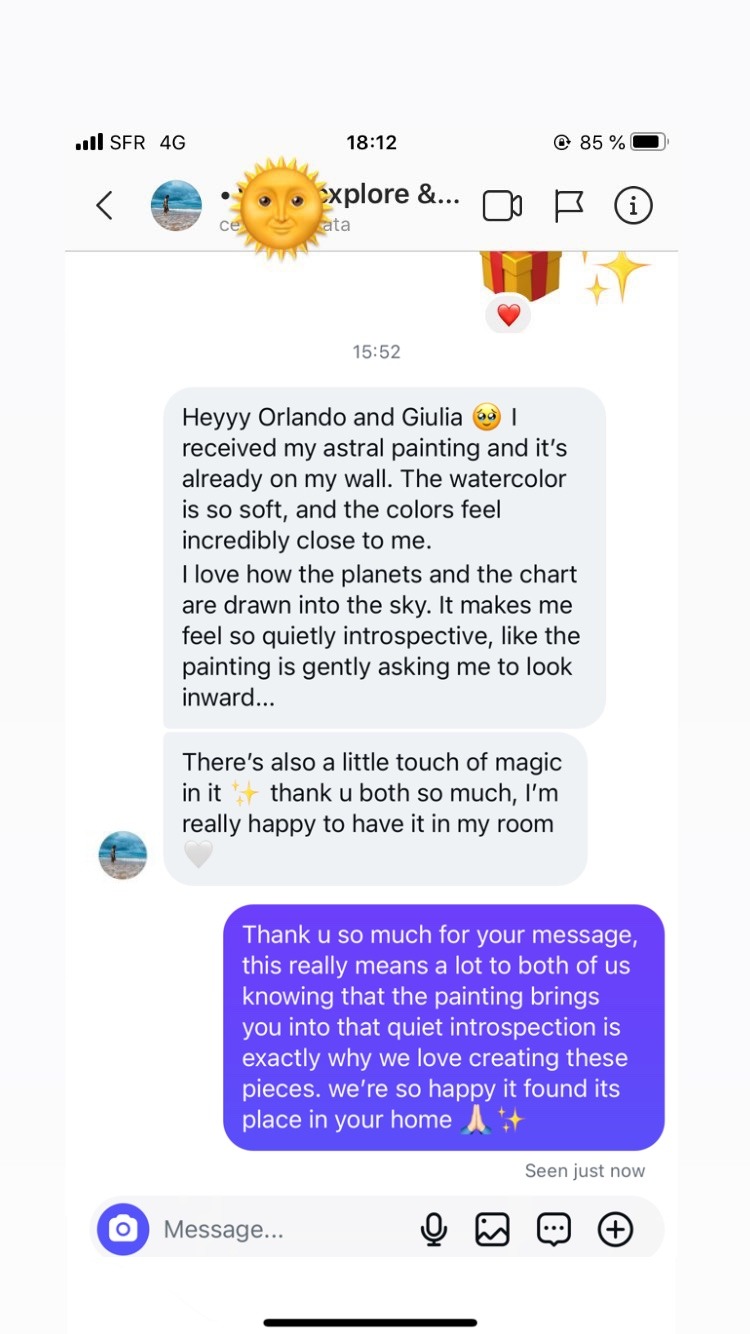 Astral painting customer review screenshot 1
