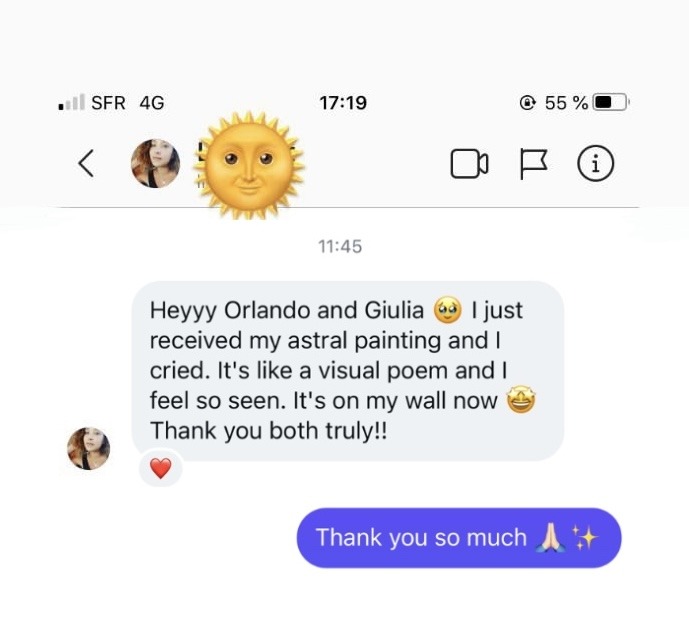 Astral painting customer review screenshot 4